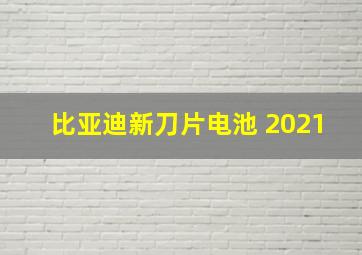 比亚迪新刀片电池 2021